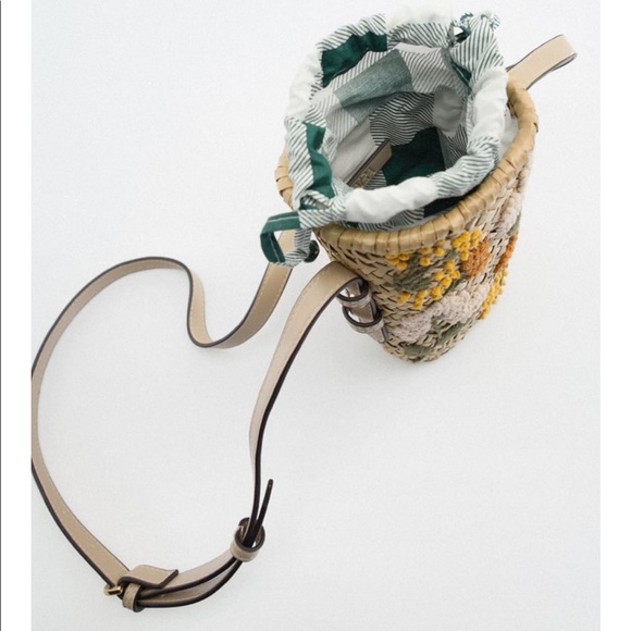 Zara raffia mini crossbody bag - Picture 2 of 8